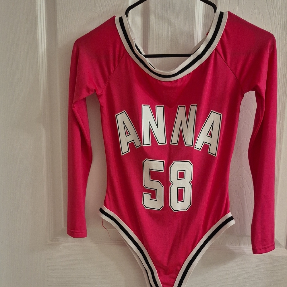 Anna Kids Long Sleeve Bodysuit - Red